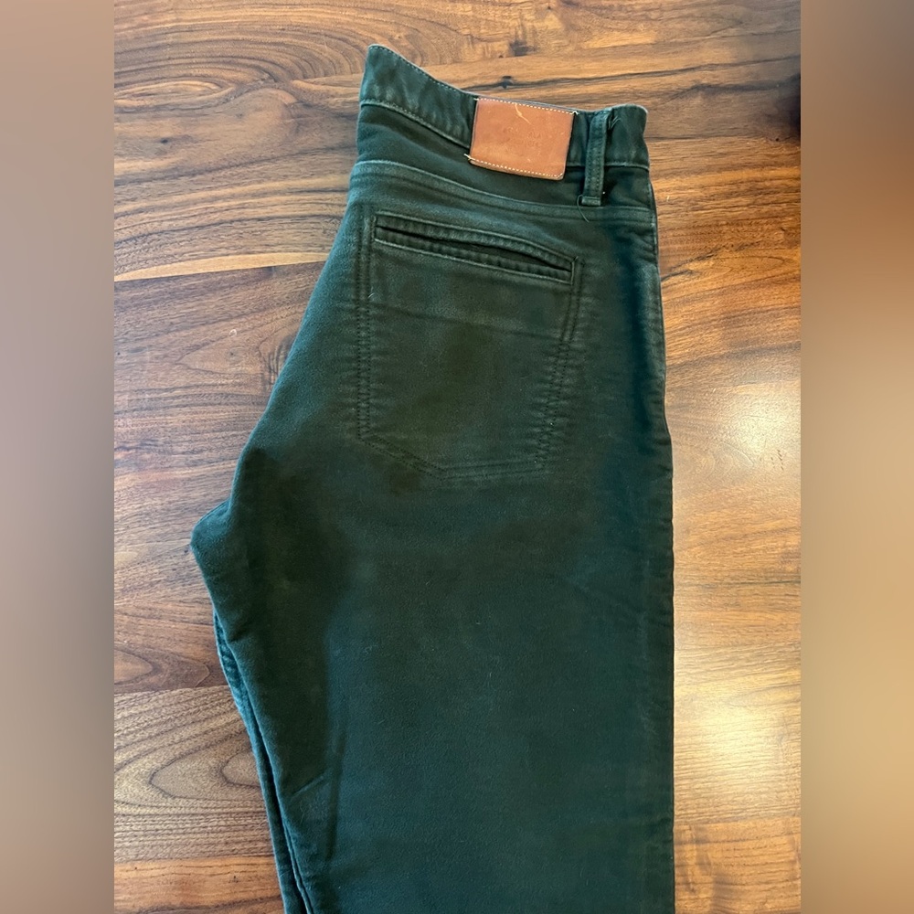 Billy Reid Men's Olive Moleskin Jeans - Size 36